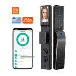 TYSH Camera Tuya Alexa Voice Ip66 Waterproof 3d Face Recognition Real Time Video Intercom Fingerprint Digital Smart Door Lock